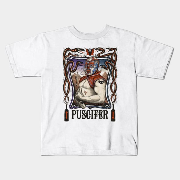 Retro vintage style puscifer Kids T-Shirt by NeniTompel